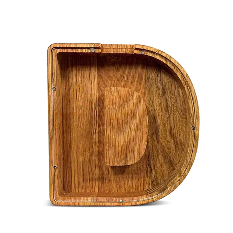Twenty-Six English Alphabet Moneybox Coin Money Piggy Bank Wooden Letter Saving Box Desktop Ornament Home Decor Crafts for Kids